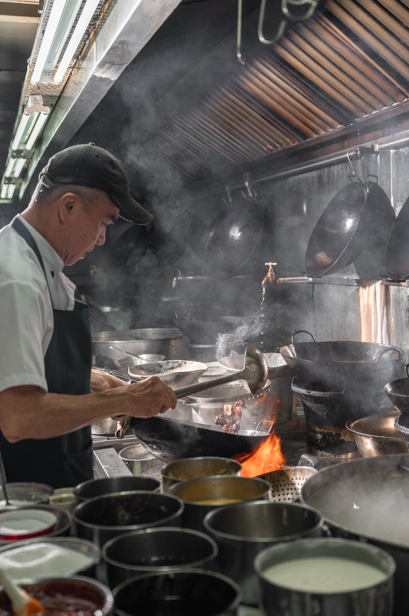 Chef preparing dishes in the kitchen