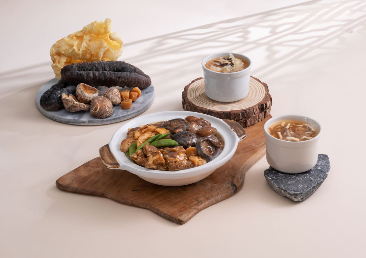 Crab dish on wooden table