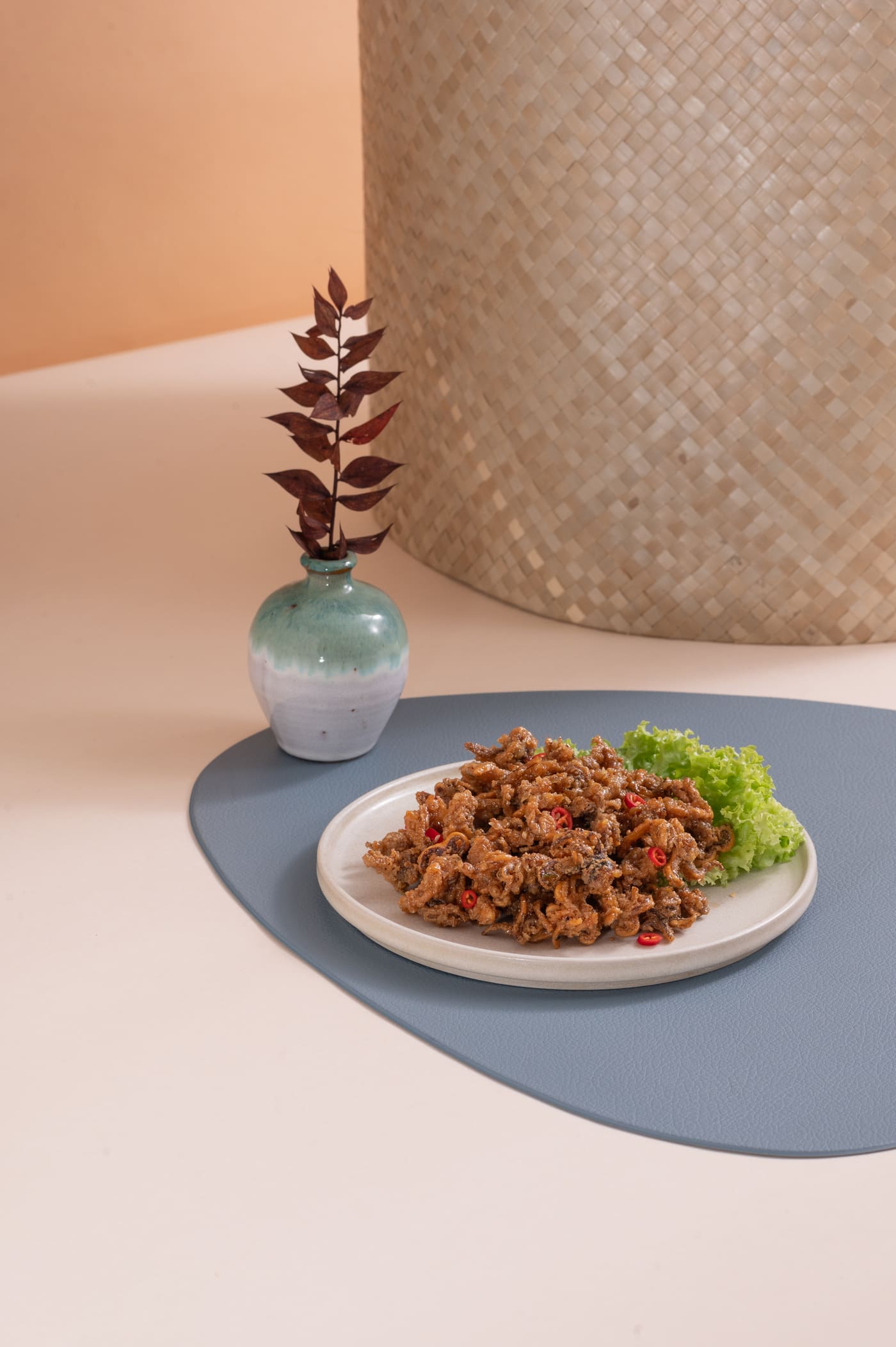 Crispy fried seafood dish